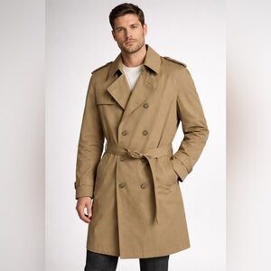 Classic Men's Tan Trench Coat 42R Misty Harbor